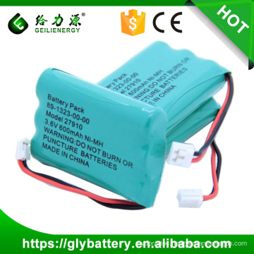 GLE-27910 Ni-MH Rechargeable AAA 3.6V 600mAh Battery Pack For Cordless Phone